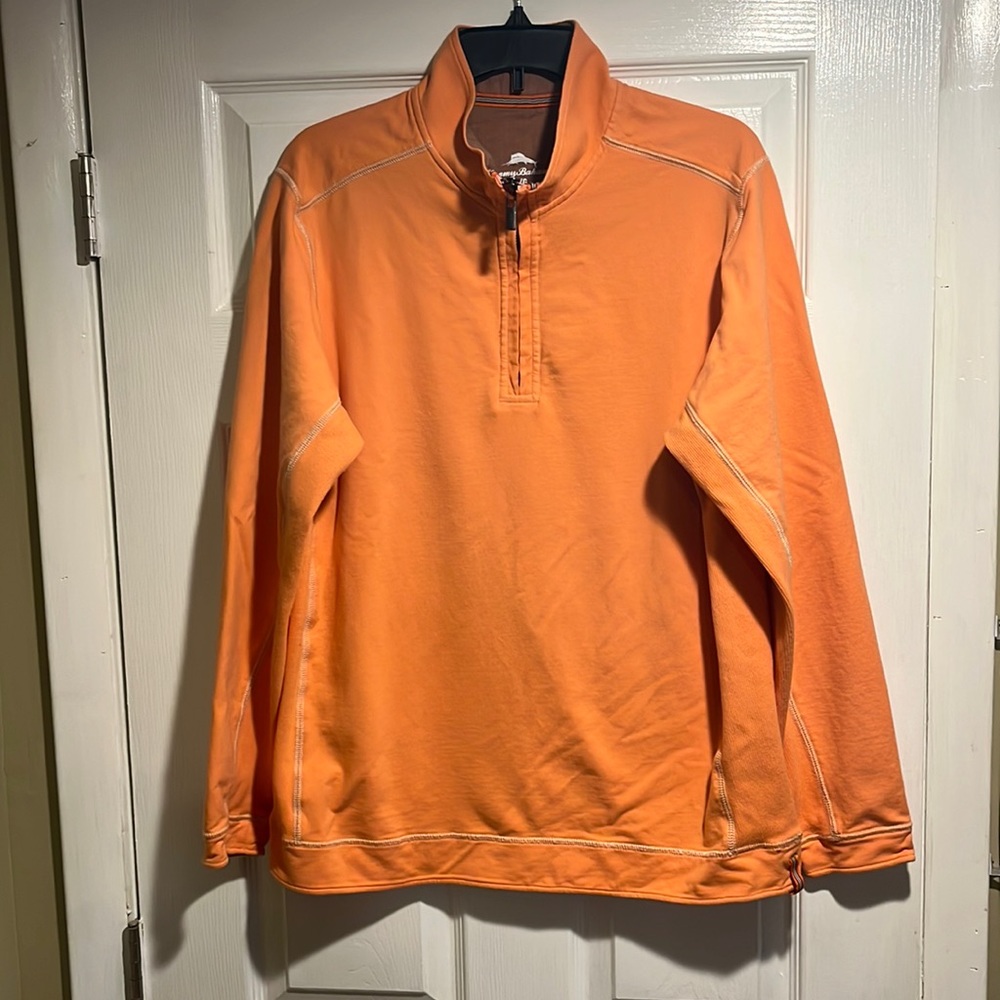 Tommy Bahama 1/4 Zip Mens Sz LRG Soft EUC